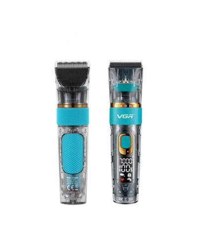 Аккумуляторная машинка VGR V-695 для стрижки волос и бороды с LED-дисплеем и USB зарядкой 207229
