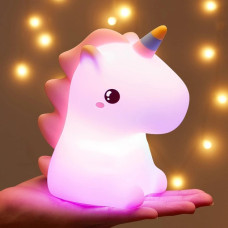 Дитяча силіконова нічник лампа-унікорн RGB LOSSO Unicorn Original 207258