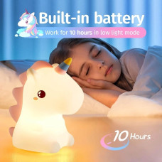 Дитяча силіконова нічник лампа-унікорн RGB LOSSO Unicorn Original 207258