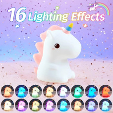 Дитяча силіконова нічник лампа-унікорн RGB LOSSO Unicorn Original 207258