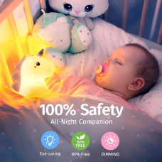 Дитяча силіконова нічник лампа-унікорн RGB LOSSO Unicorn Original 207258