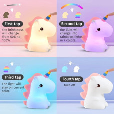 Дитяча силіконова нічник лампа-унікорн RGB LOSSO Unicorn Original 207258