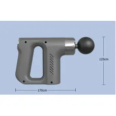 Масажер пістолет Fascial Gun Чорний з насадками м'язовий портативний ручний для спини та тіла 207327
