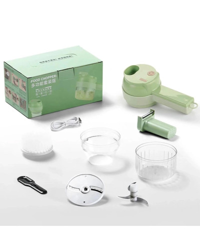 Ручний подрібнювач для овочів 4в1 Food Chopper Овочерізка електрична 207329