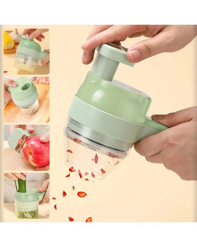 Ручний подрібнювач для овочів 4в1 Food Chopper Овочерізка електрична 207329