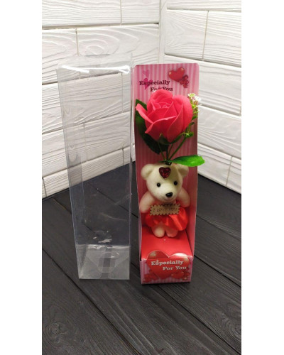 Роза з мила з ведмедиком LOVE (30 см) 207447