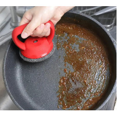 Щітка-металевий скребок з ручкою для миття посуду CLEANING BRUSH 207494