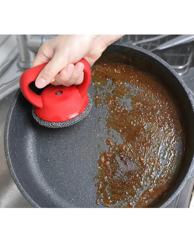 Щітка-металевий скребок з ручкою для миття посуду CLEANING BRUSH 207494