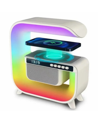 Нічник акумуляторний RGB G3 з бездротовою зарядкою та Bluetooth колонкою 207498
