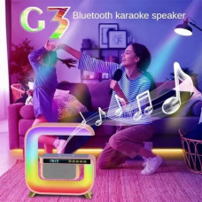 Нічник акумуляторний RGB G3 з бездротовою зарядкою та Bluetooth колонкою 207498