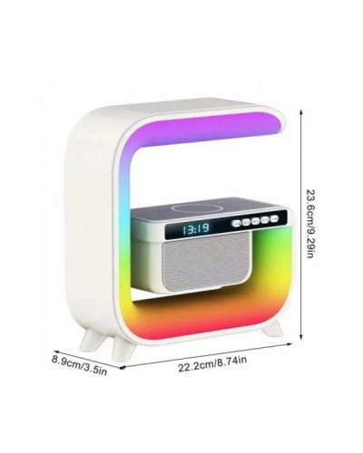 Нічник акумуляторний RGB G3 з бездротовою зарядкою та Bluetooth колонкою 207498