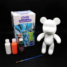 Флюидний ведмежаць Punk Fluid Bear Bearbrick з фарбами, набір для творчості зроби сам DIY 23 см 207574