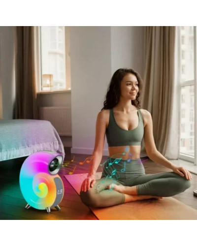Бездротова міні розумна смарт-колонка у вигляді равлика 4 в 1 з Bluetooth Conch Music Light 207576