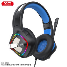Навушники геймерські XO GE-08 проводові з мікрофоном та підсвіткою LED RGB
