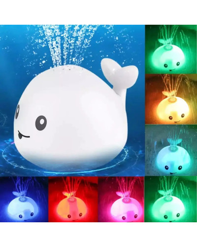 Іграшка для ванної Qinye Toys Кит спрей світиться з фонтаном Великий 207590