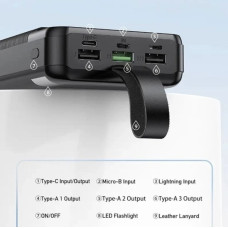 Повербанк Power bank  Awei 40 000 mAh зі швидкою зарядкою з ремінцем, 22.5W (PI4I) 207654