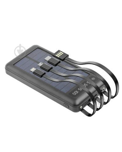 Повербанк POWER BANK 10000mAh SOLAR панель + Кабель 4в1 207668