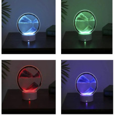 Настільна лампа піски гори 3D нічник з USB, RGB і підставкою, рухомі піски годинник 16 см 207767