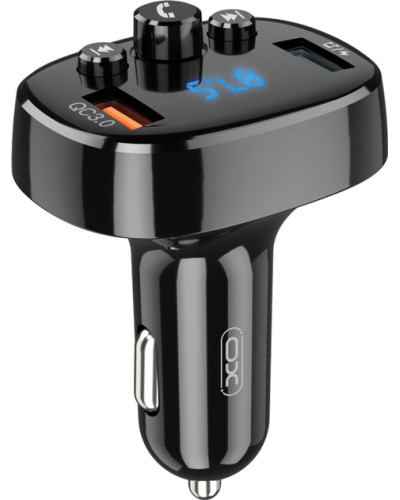 Fm модулятор XO BCC03 автомобільний зарядний пристрій 18W Bluetooth+QC3.0 Quick Charger 208421