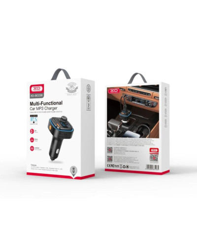 Fm модулятор XO BCC07 Smart Bluetooth MP3 автомобільний зарядний пристрій + Один Потяг Три Кабелі для Даних 5V3.1A з Ambien 208423
