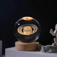 Люстра, декоративний 3D хрустальний шар "Планета Сатурн" 208471