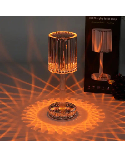 Настільна лампа-ночник Rose diamond RGB (16 кольорів) Table Lamp з пультом 208558