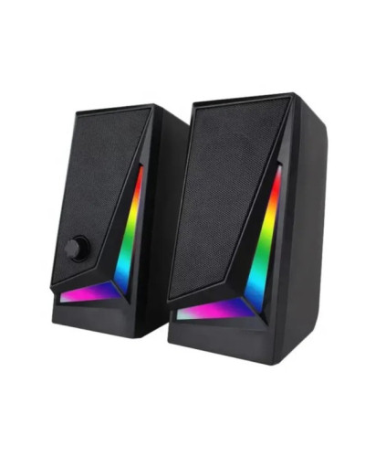 Комп'ютерні колонки MUSIC DJ MJ-100A з RGB підсвіткою Чорний 208689