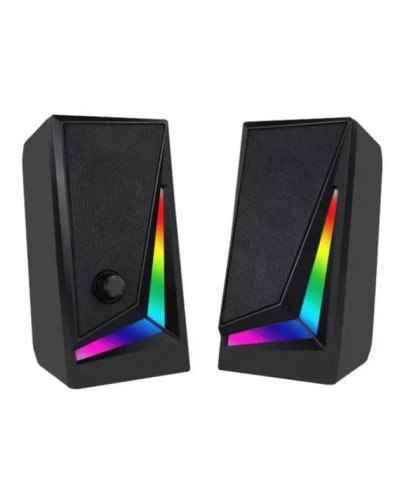 Комп'ютерні колонки MUSIC DJ MJ-100A з RGB підсвіткою Чорний 208689