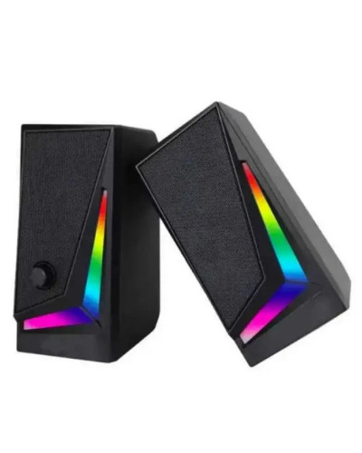 Комп'ютерні колонки MUSIC DJ MJ-100A з RGB підсвіткою Чорний 208689