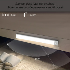 Акумуляторна LED лампа на магнітах з датчиком руху GreenBar L911A-400 60см 208751