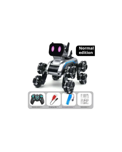 Механічний пес з музикою, дистанційним керуванням та 8 колесами Stunt Robot Dog 208838