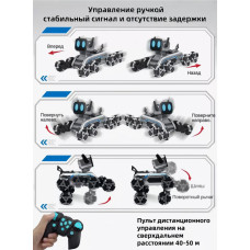 Механічний пес з музикою, дистанційним керуванням та 8 колесами Stunt Robot Dog 208838