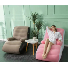 Надувний диван з підлокітником, домашнє складне крісло Inflatable Sofa, 80x140x85 208839