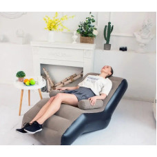 Надувний диван з підлокітником, домашнє складне крісло Inflatable Sofa, 80x140x85 208839