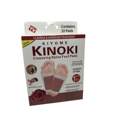 Пластир для ступнів KIYOMI KINOKI для виведення токсинів з організму 10 шт в упаковці з екстрактом троянди 209096