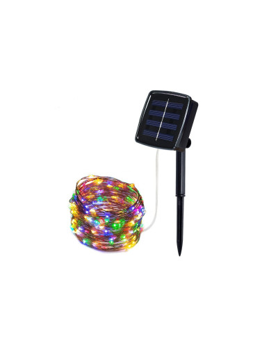Гірлянда Крапля роси RGB колір з сонячною панеллю 10м/100 світлодіодів 209237