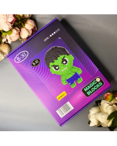 Конструктор 3Д Magic Blocks Супергерой Халк 30 см 209324